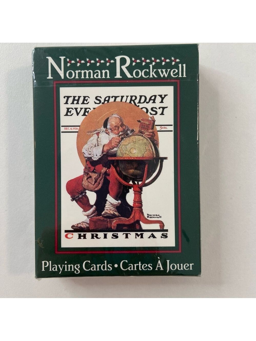 Vintage Norman Rockwell 1996 sealed Christmas playing cards retro deck 🎄vintage